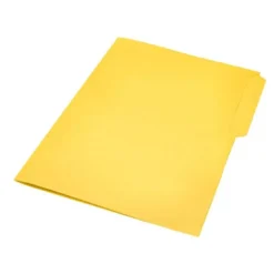 SUBCARPETA CARTULINA LIDERPAPEL FOLIO PESTAÑA SUPERIOR 240G/M2 COLOR AMARILLO