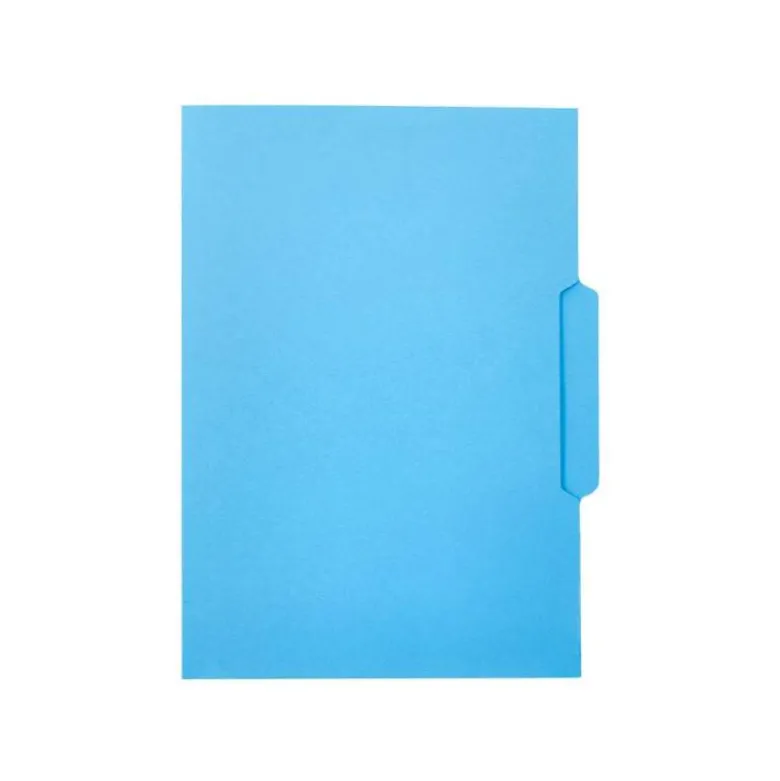 SUBCARPETA CARTULINA LIDERPAPEL FOLIO PESTAÑA CENTRAL 240G/M2 AZUL