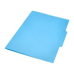 SUBCARPETA CARTULINA LIDERPAPEL FOLIO PESTAÑA CENTRAL 240G/M2 AZUL