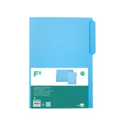 SUBCARPETA CARTULINA LIDERPAPEL FOLIO PESTAÑA SUPERIOR 240G/M2 AZUL
