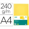 SUBCARPETA CARTULINA LIDERPAPEL A4 PESTAÑA INFERIOR 240G/M2 COLOR AMARILLO