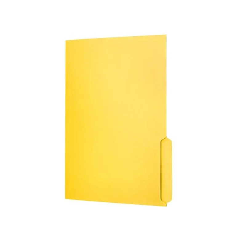 SUBCARPETA CARTULINA LIDERPAPEL A4 PESTAÑA INFERIOR 240G/M2 COLOR AMARILLO