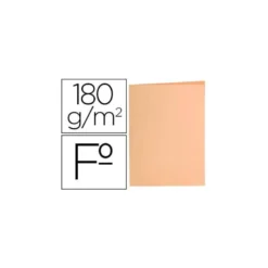 Subcarpeta de cartulina Liderpapel Tamaño folio Naranja pastel 180g/m2