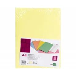Subcarpeta de cartulina Liderpapel Din A4 Amarillo pastel 180g/m2