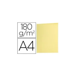 Subcarpeta de cartulina Liderpapel Din A4 Amarillo pastel 180g/m2