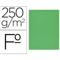 Subcarpeta Gio Folio 250 gr Cartulina color verde