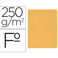 Subcarpeta Gio Folio 250 gr Cartulina color amarillo