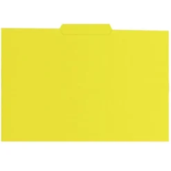 Subcarpeta cartulina color amarillo con pestaña central tamaño folio