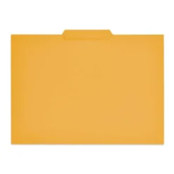 Subcarpeta cartulina color amarillo con pestaña central tamaño folio