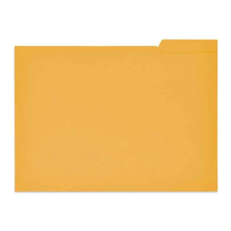 Subcarpeta cartulina color amarillo con pestaña derecha