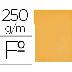Subcarpeta cartulina color amarillo con pestaña derecha tamaño folio