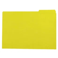Subcarpeta cartulina color amarillo con pestaña derecha tamaño folio