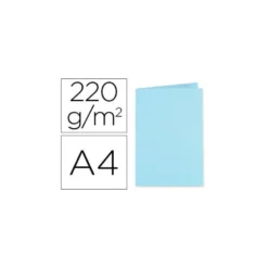 SUBCARPETA CARTULINA EXACOMPTA DIN A4 AZUL CLARO 220 GR