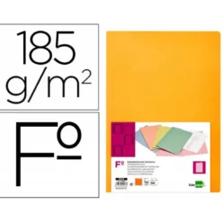 Subcarpeta cartulina folio Liderpapel color naranja