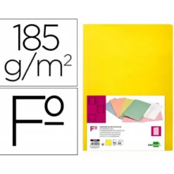 Subcarpeta cartulina folio Liderpapel color amarillo