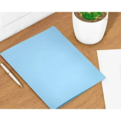 Subcarpeta cartulina folio Liderpapel color celeste
