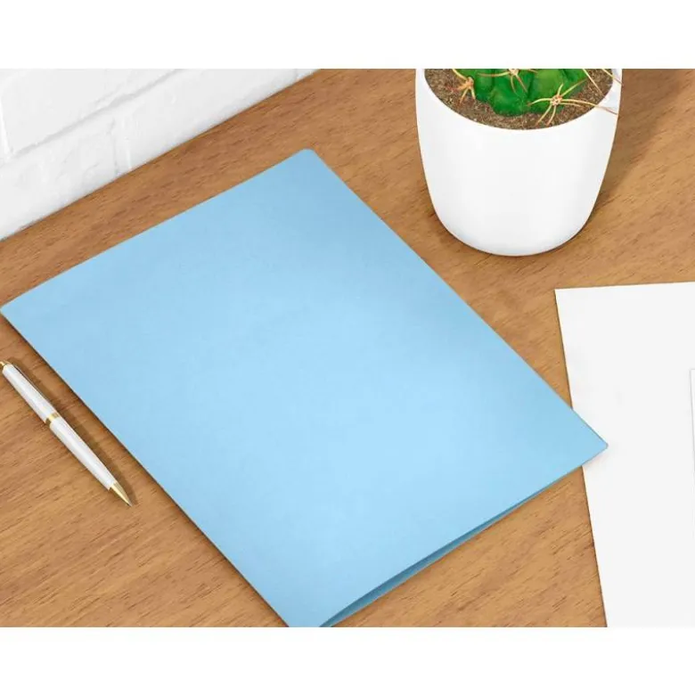Subcarpeta cartulina folio Liderpapel color celeste