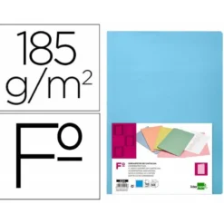 Subcarpeta cartulina folio Liderpapel color celeste