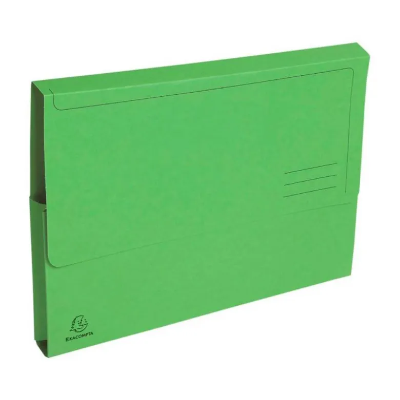 Subcarpeta Cartulina Reciclada DIN A4 Exacompta con bolsa Verde 290 gr