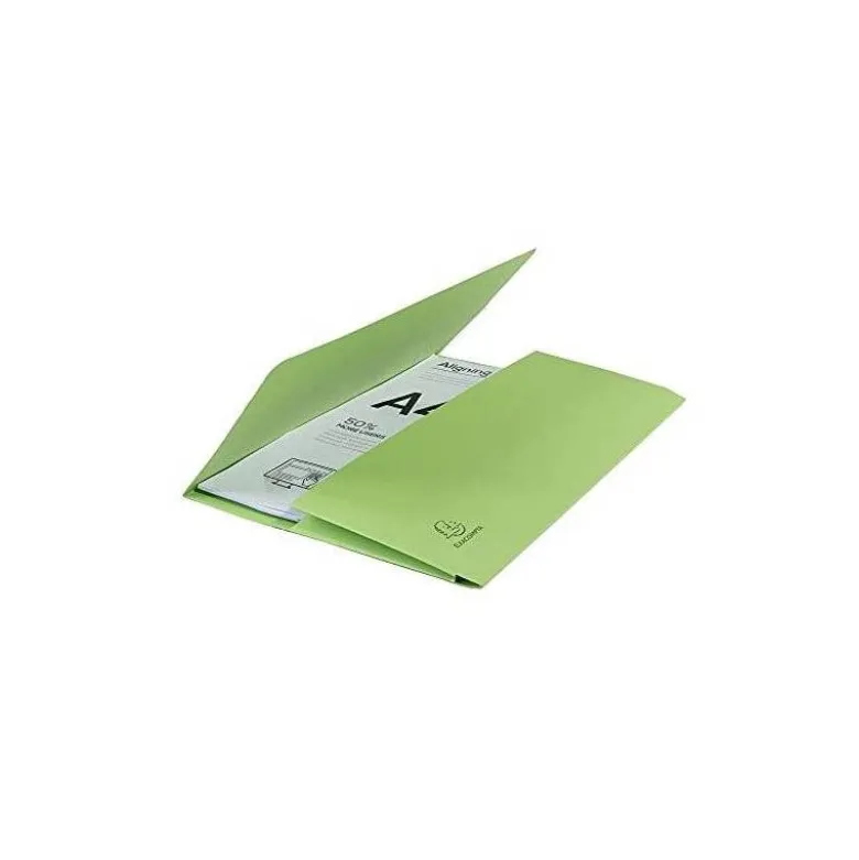 Subcarpeta Cartulina Reciclada DIN A4 Exacompta con bolsa Verde 290 gr