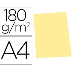 Subcarpeta de cartulina Gio Din A4 amarillo pastel 180 g/m2