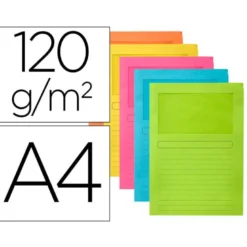 Subcarpeta de cartulina Q-connect Din A4 colores surtidos paquete 25