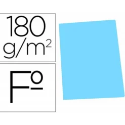 Subcarpetas de cartulina Gio folio azul celeste pastel 180 g/m2
