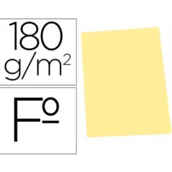 Subcarpetas de cartulina Gio folio amarillo pastel 180 g/m2