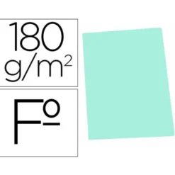 Subcarpetas de cartulina Gio folio verde pastel 180 g/m2
