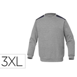 SUDADERA DELTAPLUS SWEAT OLINO CON REFUERZO EN ESPALDA Y CODOS GRIS TALLA 3XL