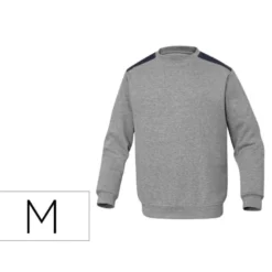SUDADERA DELTAPLUS SWEAT OLINO CON REFUERZO EN ESPALDA Y CODOS GRIS TALLA M
