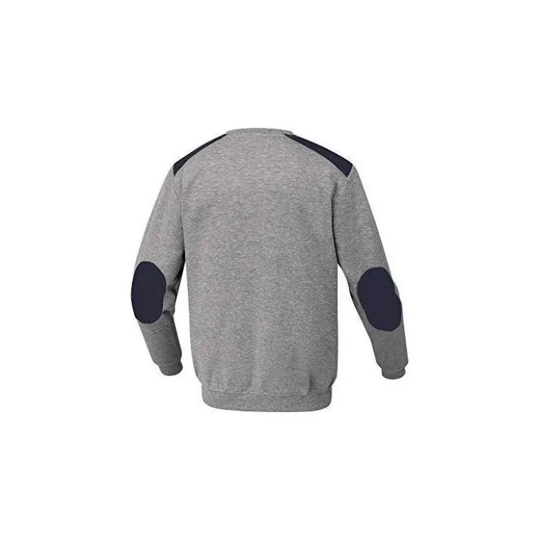 SUDADERA DELTAPLUS SWEAT OLINO CON REFUERZO EN ESPALDA Y CODOS GRIS TALLA M