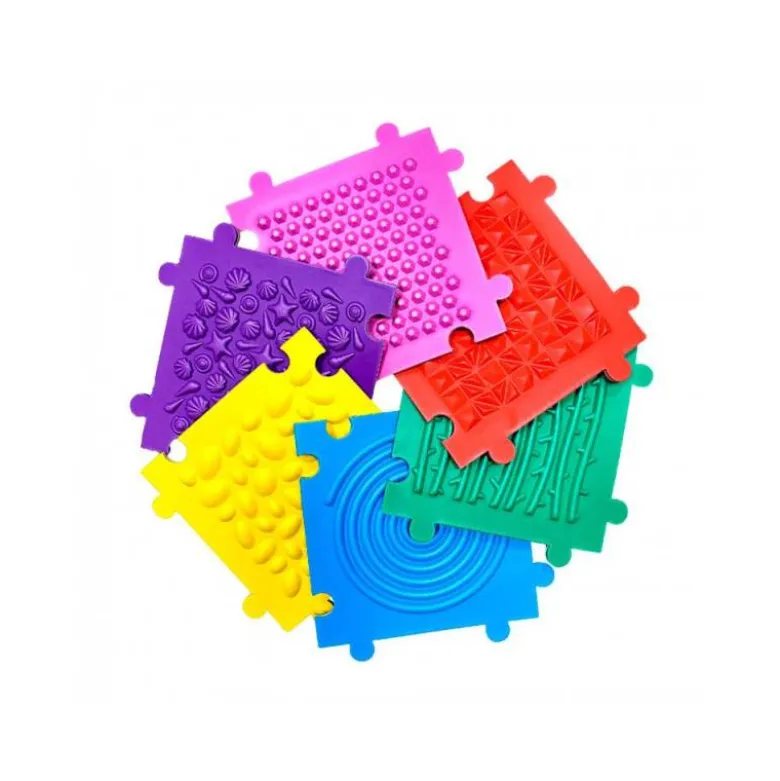 SUELO PUZZLE TEXTURIZADO ANTIDESLIZANTE SET 6 UNIDADES COLORES SURTIDOS