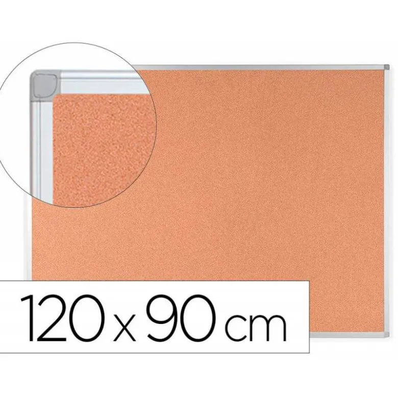 Tablero de corcho mural con marco de aluminio Q-Connect