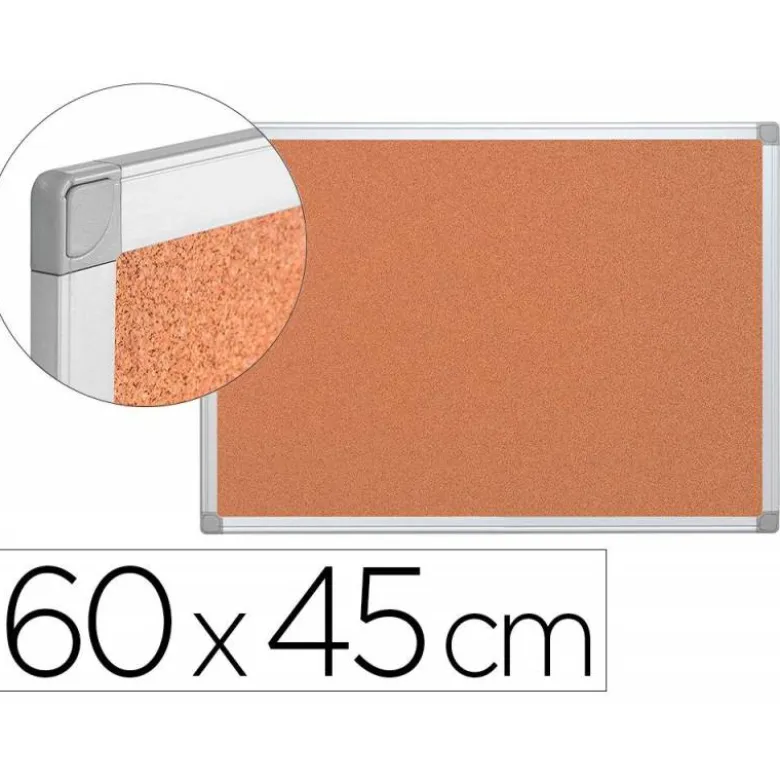 Tablero de corcho mural con marco de aluminio Q-Connect