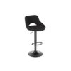 TABURETE ALTO ROCADA CON ASIENTO Y RESPALDO BAJO TAPIZADO TELA IGNIFUGA BASE METALICA CON REPOSAPIES COLOR