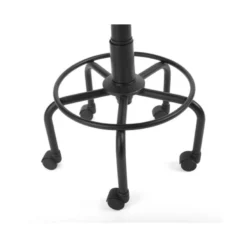 Taburete con ruedas y respaldo rocada para mesa de dibujo negro regulable en altura hasta 725 mm tela ignifuga