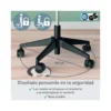 TABURETE LEITZ ERGO CON ASIENTO TRIANGULAR 5 RUEDAS GIRATORIAS REGULABLE EN ALTURA HASTA 59 CM NEGRO