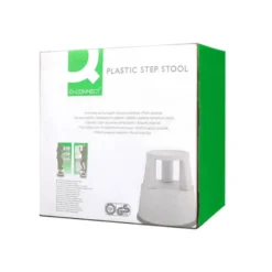 Taburete q-connect ruedas retractiles tres ruedas dos niveles negro