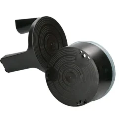 Taburete q-connect ruedas retractiles tres ruedas dos niveles negro