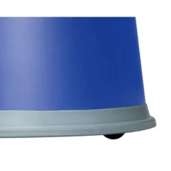 Taburete q-connect ruedas retractiles tres ruedas dos niveles color azul