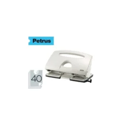 Taladrador Petrus 505 gris capacidad para 40 hojas