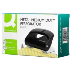 TALADRADOR Q-CONNECT KF14217 NEGRO ABERTURA 2 MM CAPACIDAD 20 HOJAS