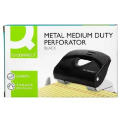 TALADRADOR Q-CONNECT KF14217 NEGRO ABERTURA 2 MM CAPACIDAD 20 HOJAS