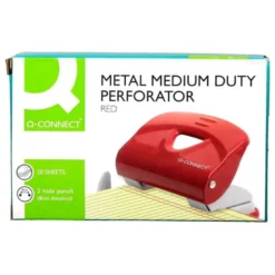 TALADRADOR Q-CONNECT KF14219 ROJO ABERTURA 2 MM CAPACIDAD 20 HOJAS