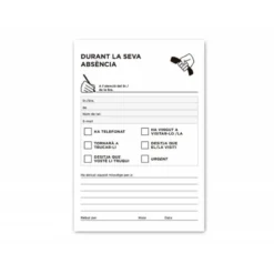 Talonario liderpapel ausentes 8º original t103 texto en catalan