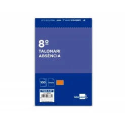Talonario liderpapel ausentes 8º original t103 texto en catalan