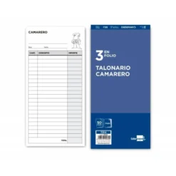 Talonario liderpapel camarero 3/fº original y 2 copias t314