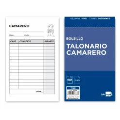 Talonario liderpapel camarero bolsillo original t150