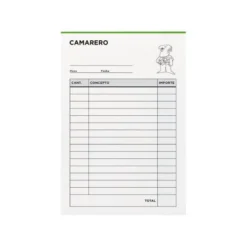 Talonario liderpapel camarero 8º original y copia t202